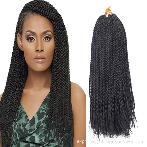 Wholesale Cheap Twist Crochet Braiding Hair 24" Synthetic Hair Extension Synthetic Jumbo Braiding Hair Senegalese Twist Braids